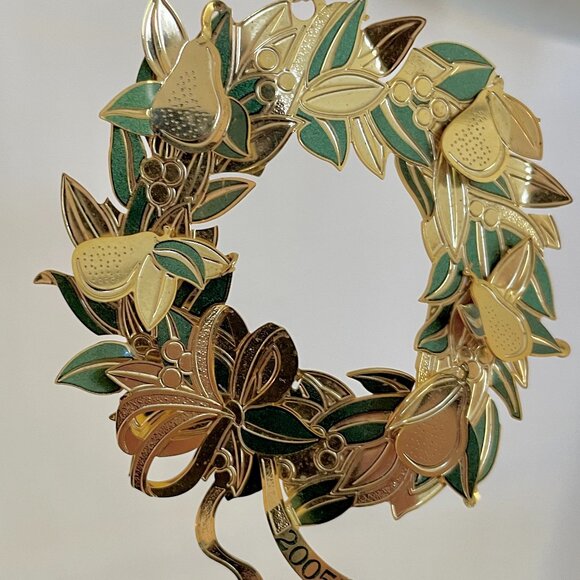 2005 HOLIDAY WREATH 77178.01 Baldwin Brass Annual Edition Christmas Ornament - Picture 3 of 7